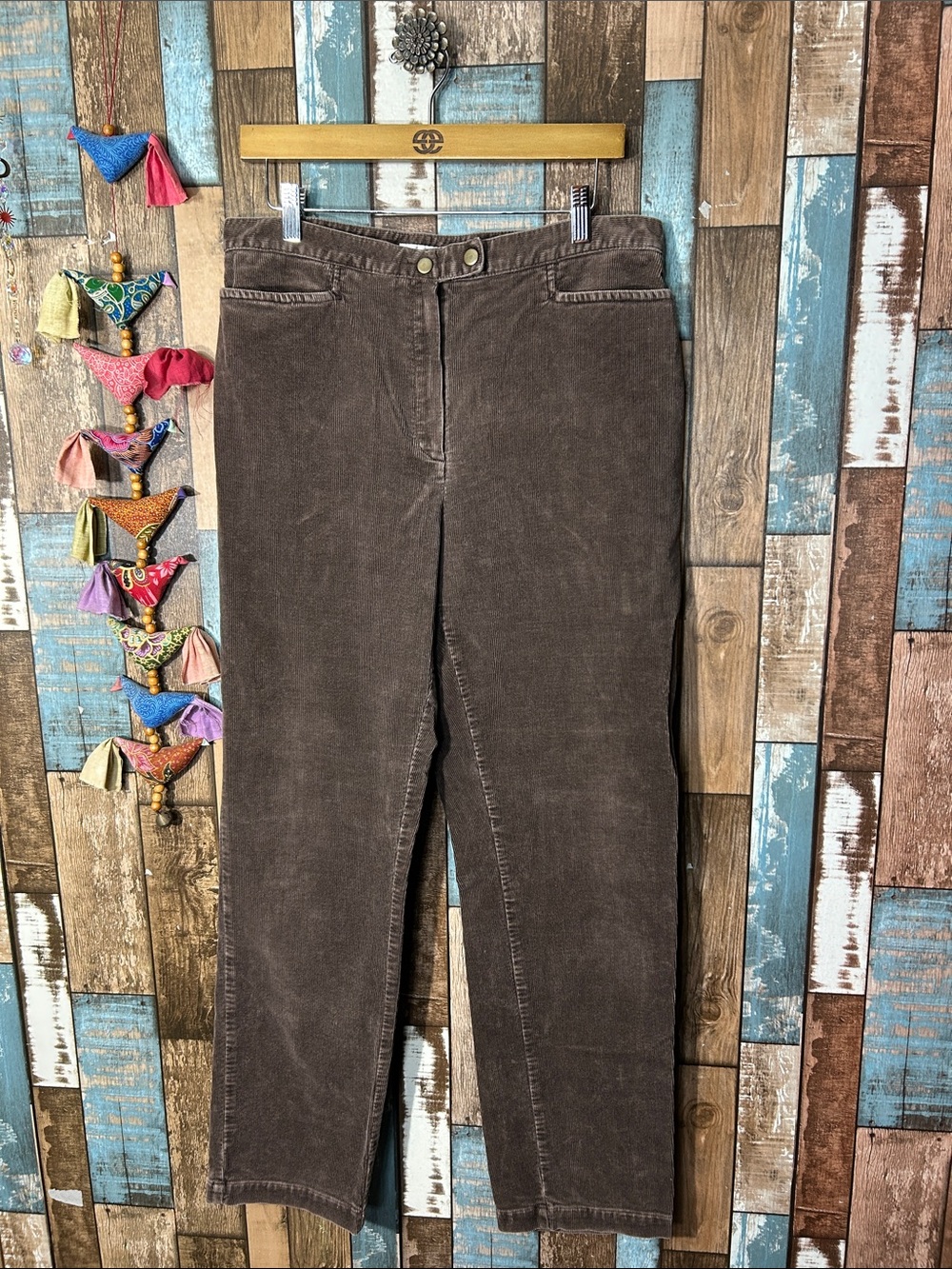 Jones New York Straight-Leg Corduroy Jeans in Brown